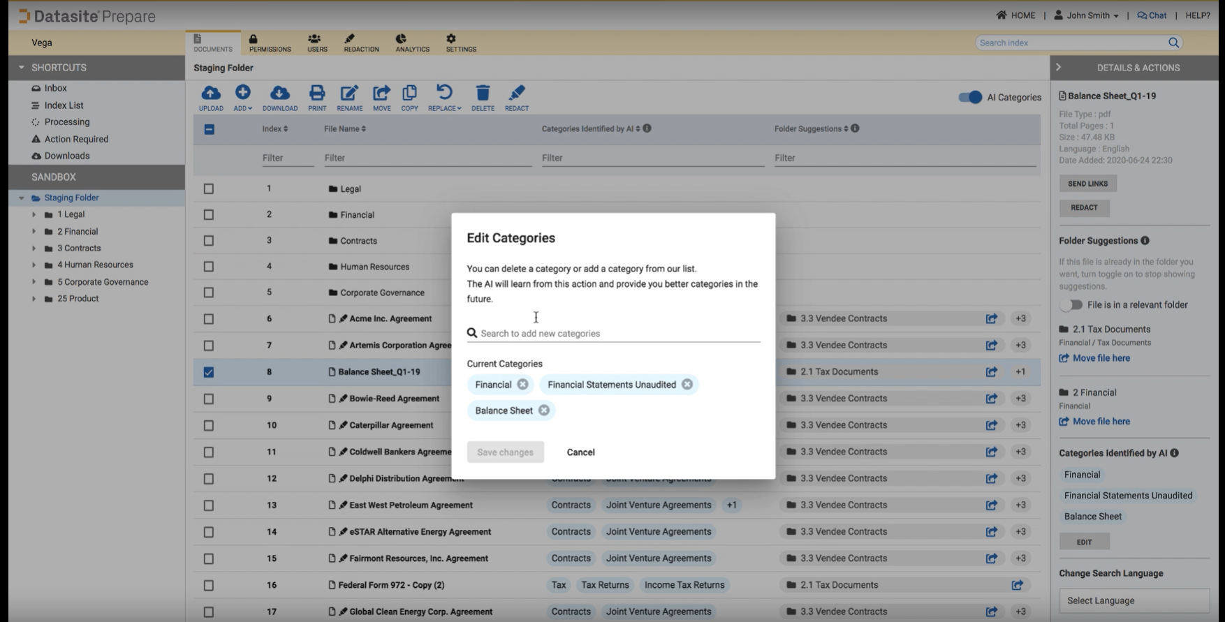 Datasite Prepare Software - 1