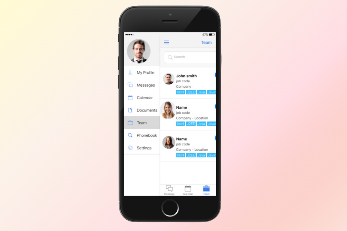 EcosAgile People screenshot: EcosAgile ePeople is the mobile app available on iOS and Android that lets you manage and monitor your team anytime, anywhere, with easy access to all documents and key HR functions.
