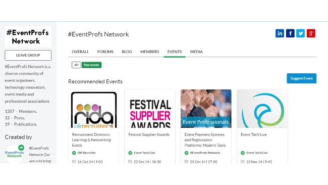 Users can create private and professional networking areas