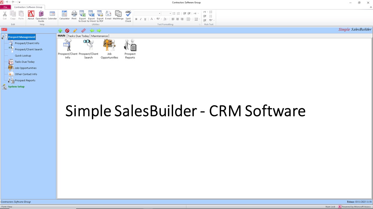 Simple Series screenshot: Simple Series SalesBuilder to manage the entire sales lifecycle