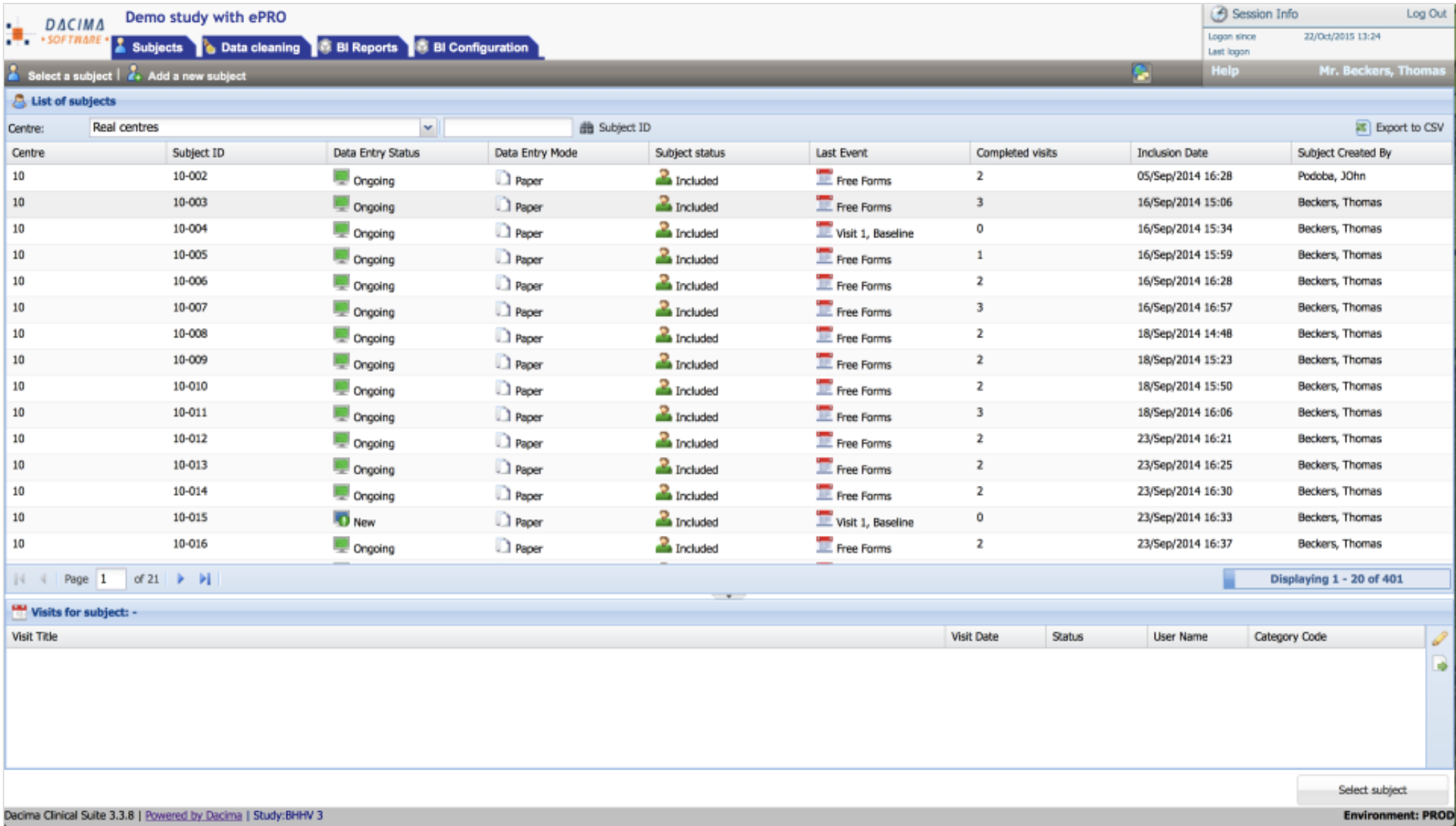 Dacima Clinical Suite Logiciel - 1