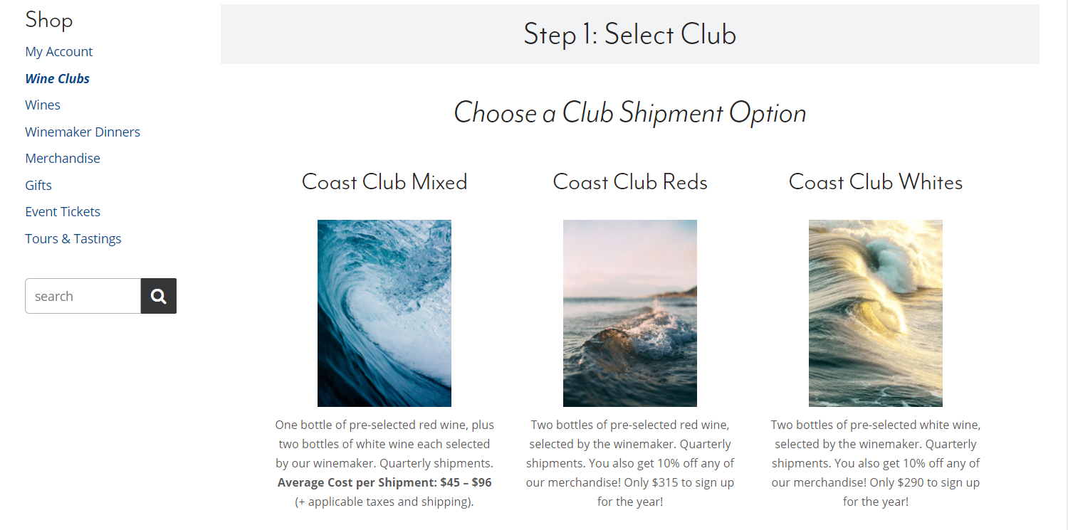 Wine Club Signup from the Online Store-thumb