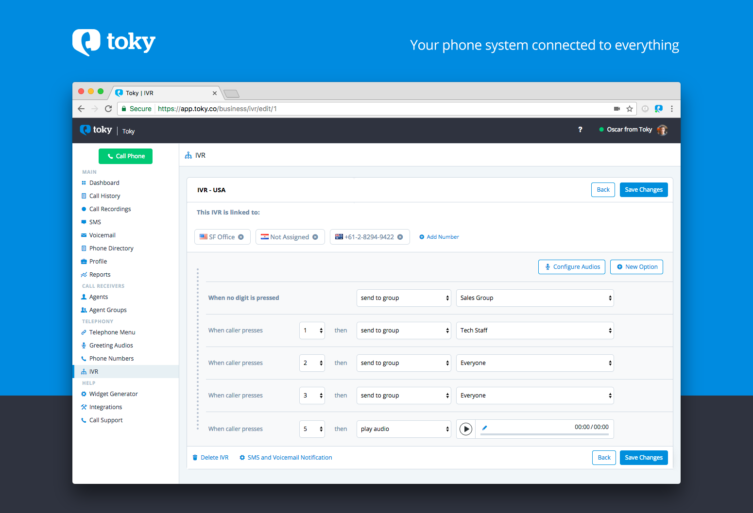 Toky Software - Enhance call center performance with and easy to configure IVR