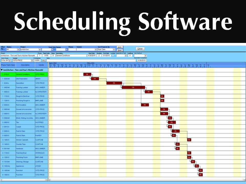 Scheduling software