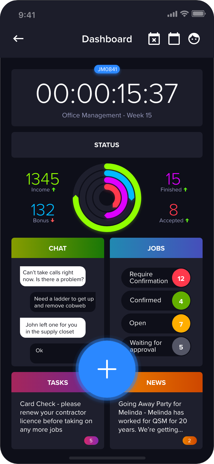 MeMate screenshot: MeMate Mobile - Dashboard
