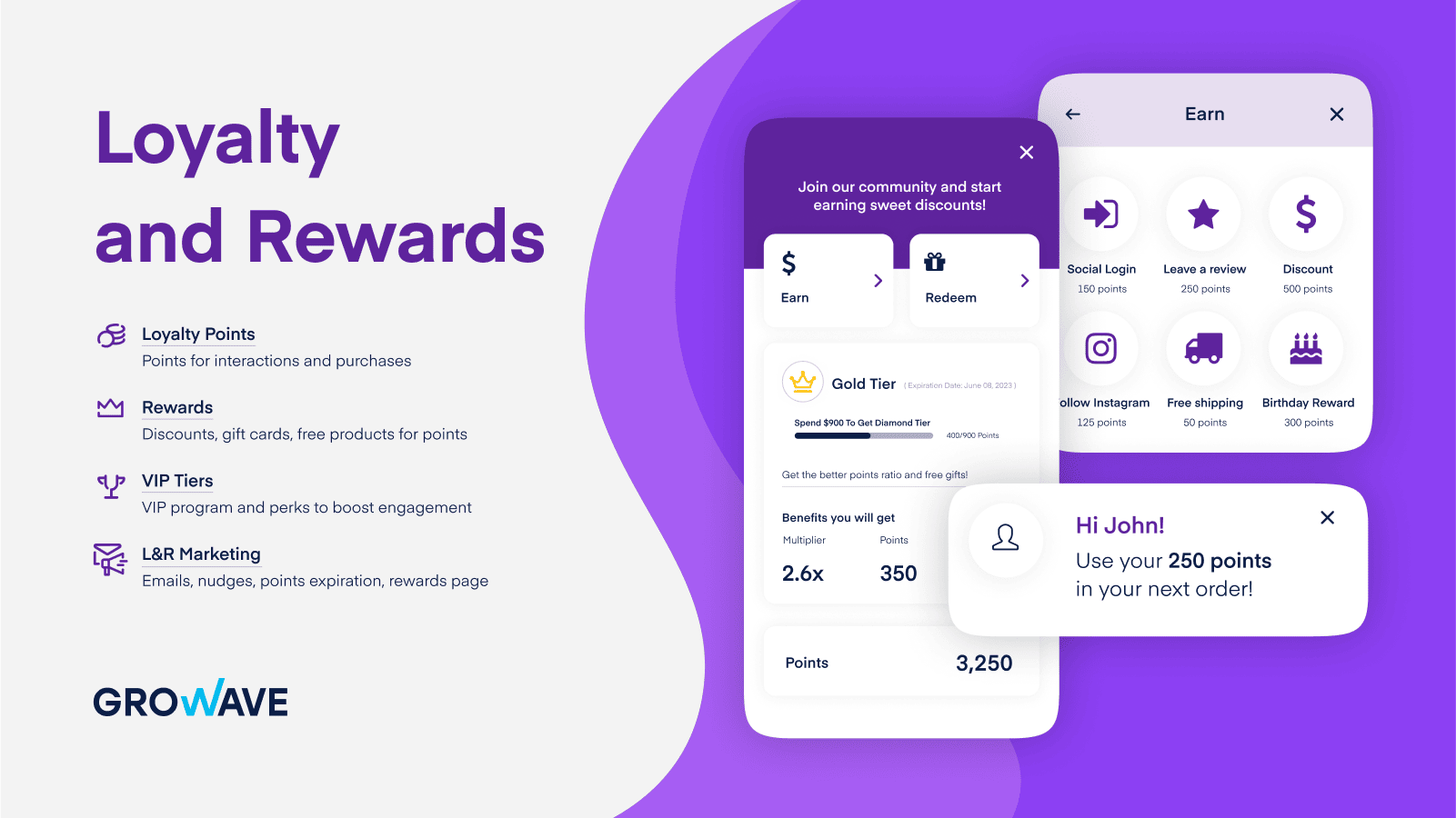 Growave loyalty app for Shopify and Shopify Plus