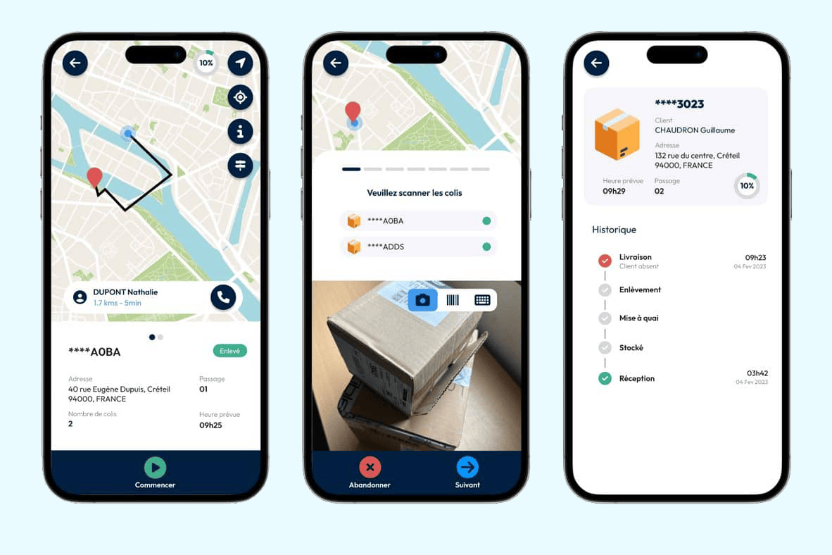 Nomadia Delivery mobile application
