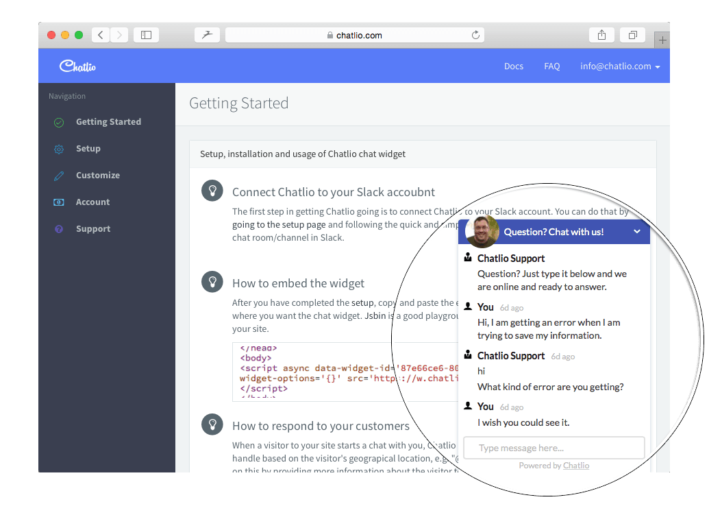 Add real time chat capabilities to a website or blog, simply by copying and pasting embeddable code