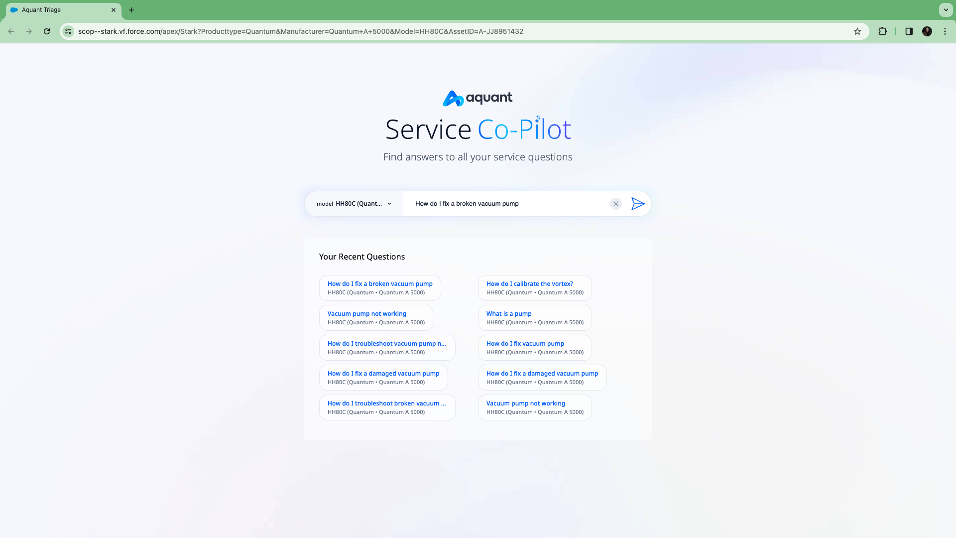 Aquant Service Co-Pilot - Knowledge Search