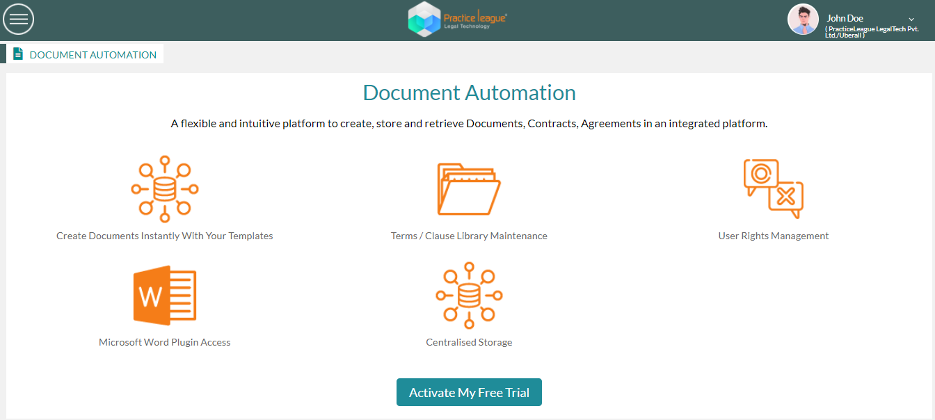 RazorLex legal document automation is flexible and intuitive platform to create, store and retrieve Documents, Contracts, Agreements in an integrated platform - Razorlex