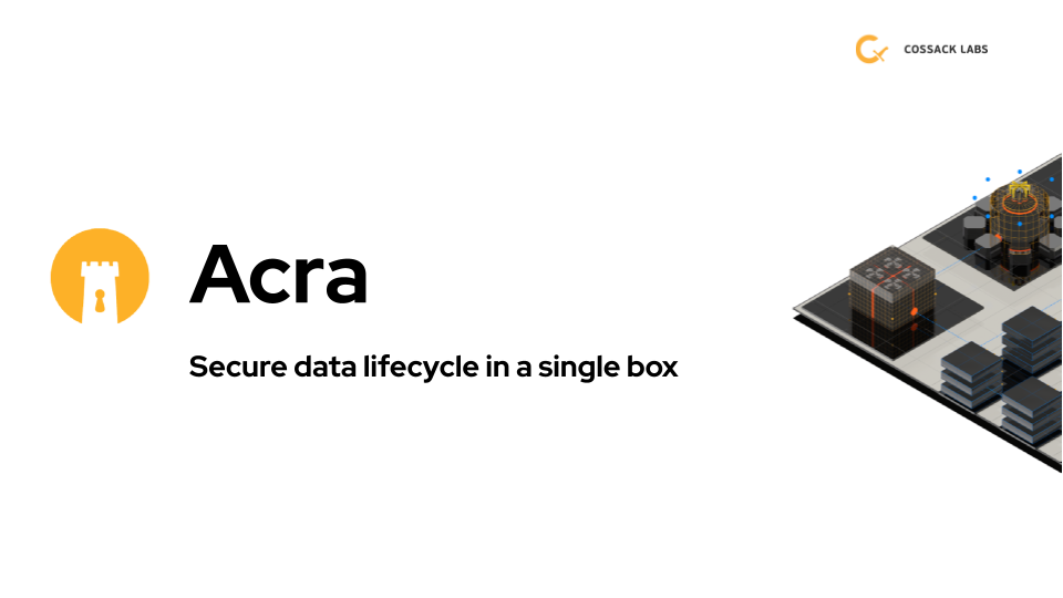 Meet Acra. Secure data lifecycle in a single box. Acra provides data security controls and encryption mechanisms, which enable developers and DBAs to protect sensitive data in the applications and databases.