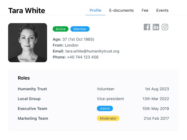Orgo screenshot: Orgo manage profile