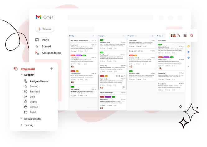 Use boards to create all types of workflows, inside Gmail