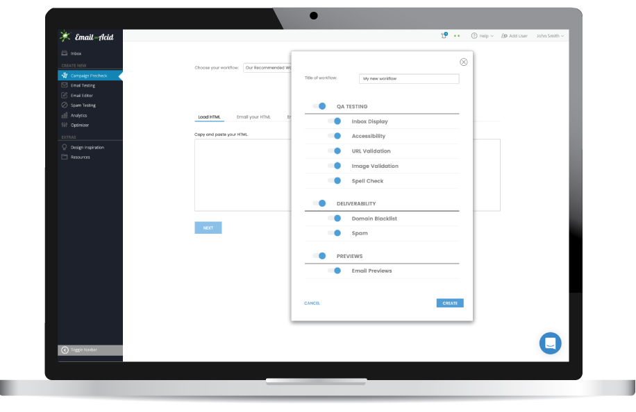 Email QA workflow