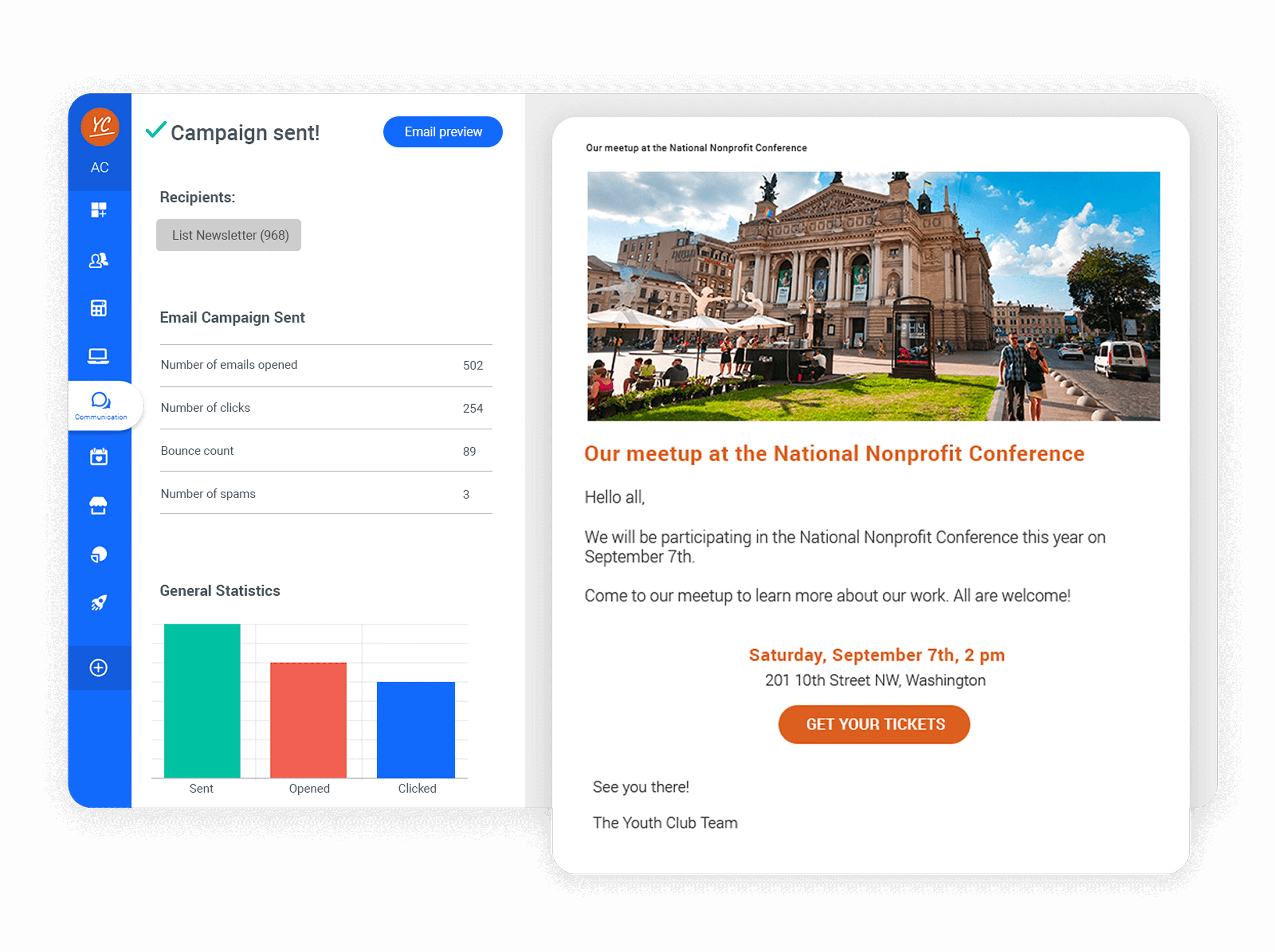 Springly Software - Communicating with your community has never been easier. Send email campaigns, newsletters, and reminders all with a beautiful design and powerful statistics.