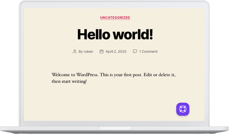 Boei screenshot: Boei button