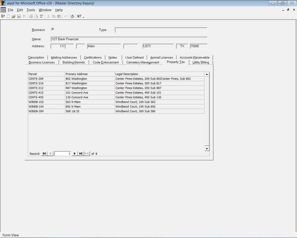 asyst:General Government Software - 2