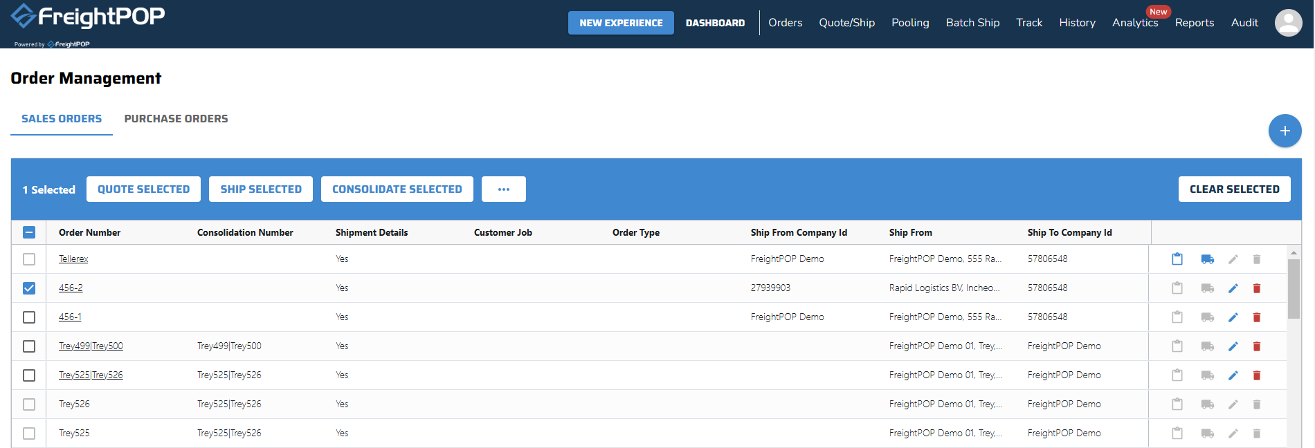 FreightPOP Software - ntegrated Order Management: FreightPOP integrates seamlessly with your existing systems, centralizing sales and purchase orders from wherever they live. Easily track statuses, manage fulfillment, and streamline supply chain operations.