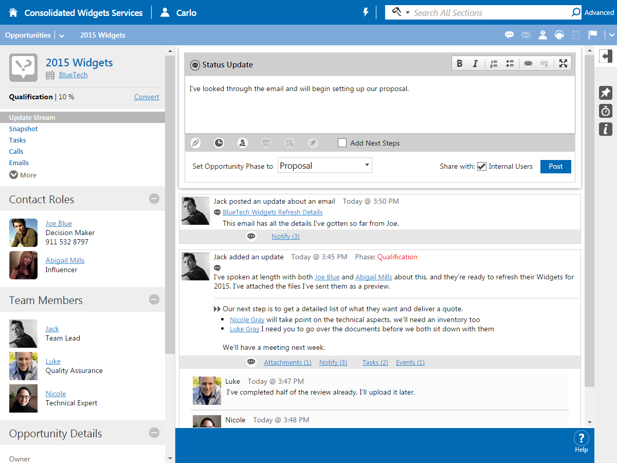 BlueCamroo Software - Update Stream