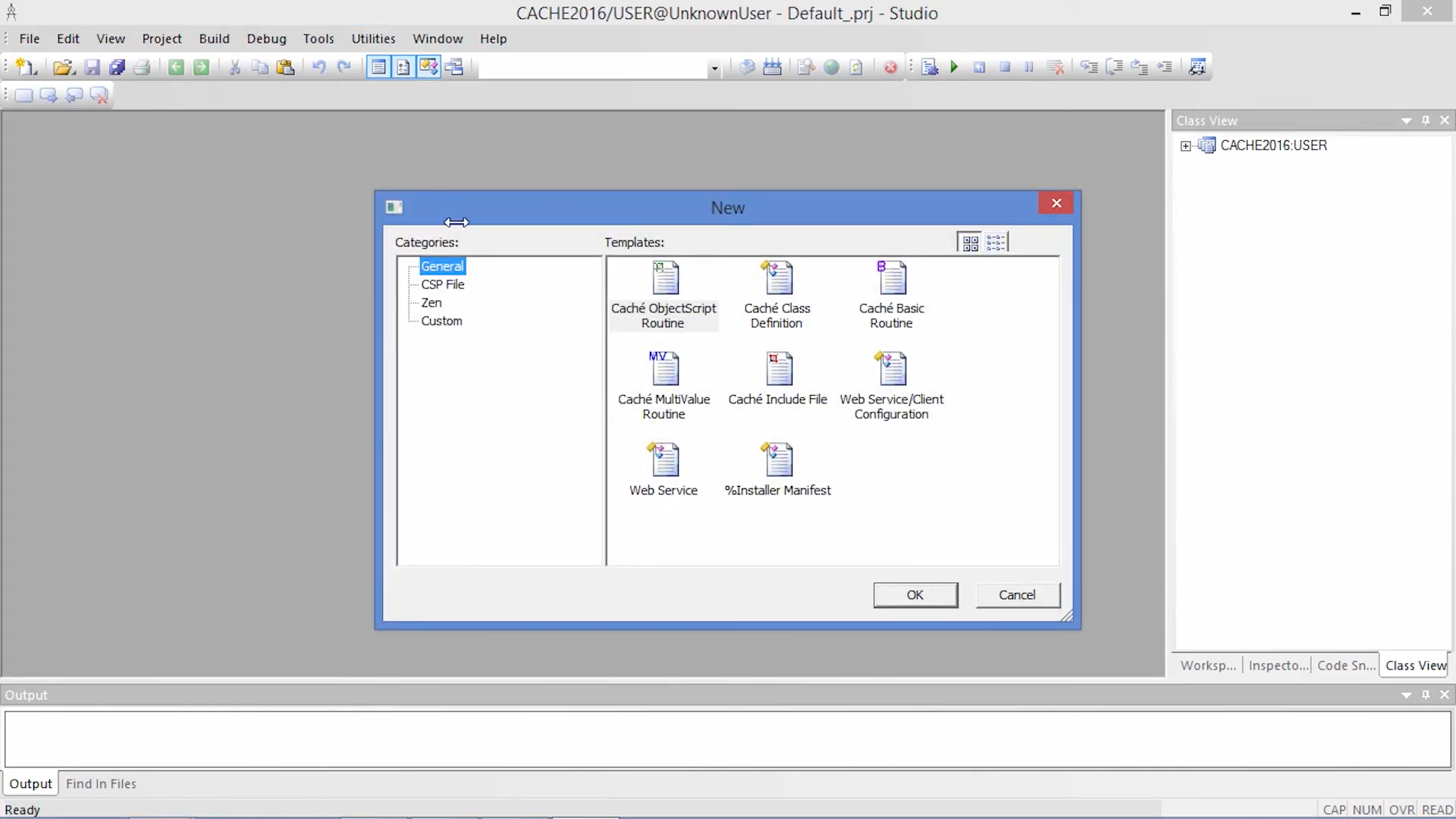 Cache screenshot: Caché database management