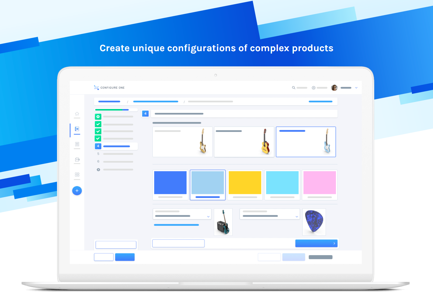 Configure One Cloud screenshot: Easy to use interface for configuring complex products