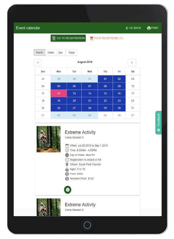 Cogran Software - Calendar-first listings help shoppers who are looking for programs based on their availability or the availability of  specific programs.