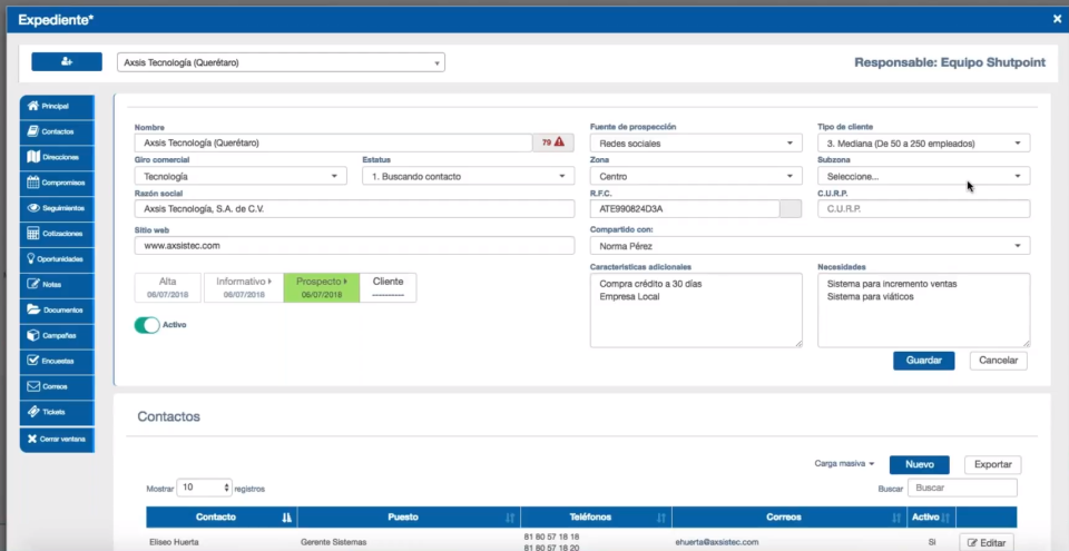 Shutpoint CRM files