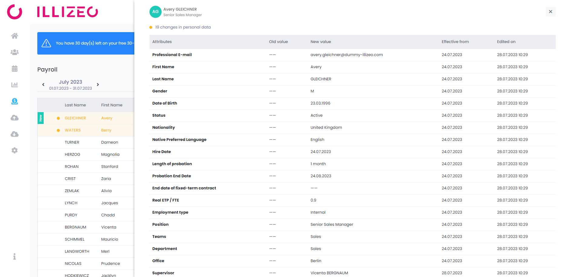 Illizeo Software - Payroll