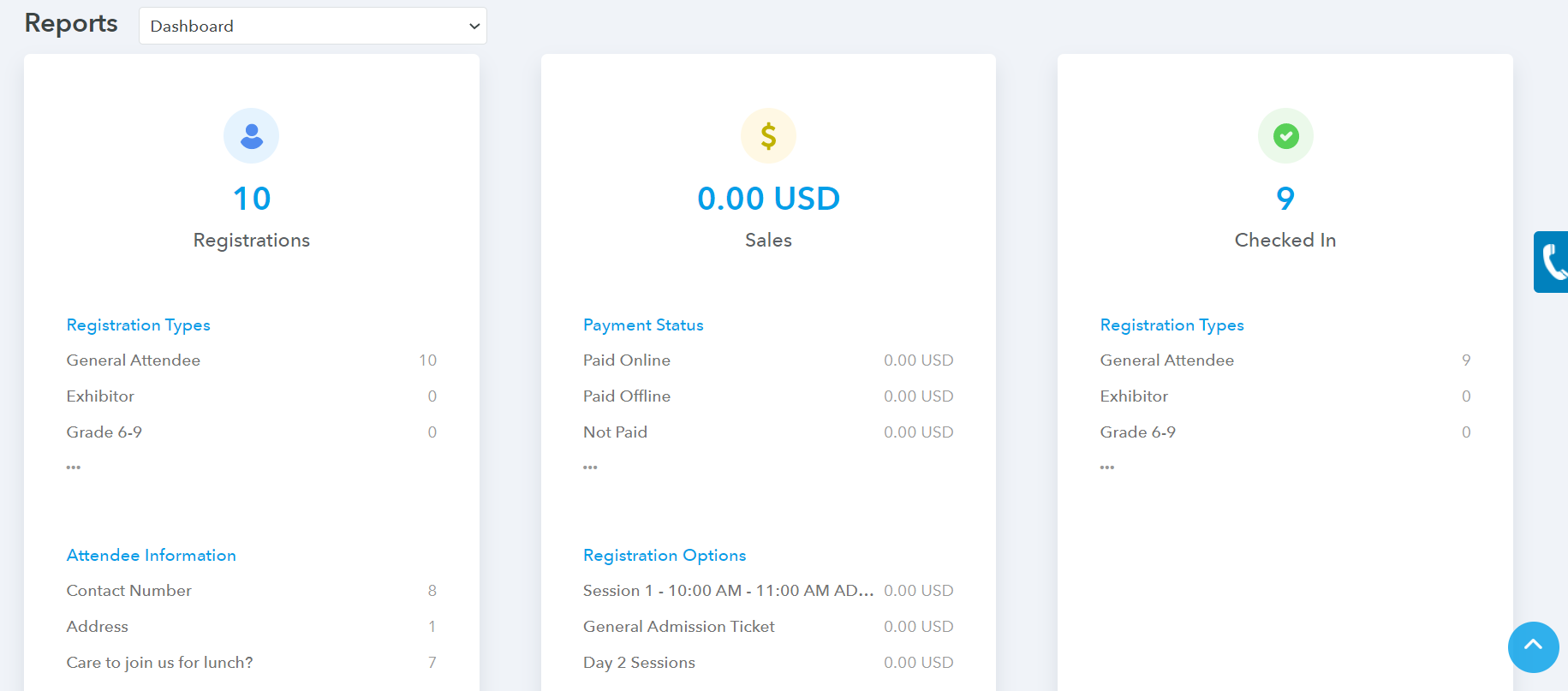 Eventleaf Software - View Reports