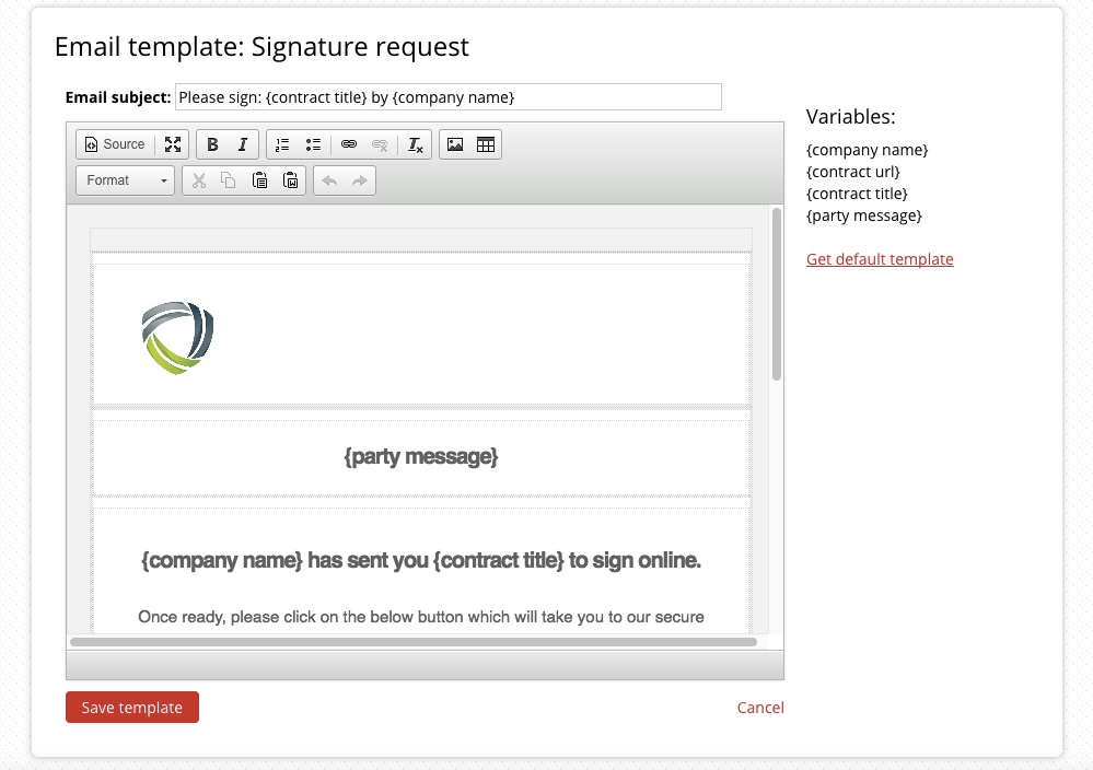 MyDocSafe Software - Adjustable templates