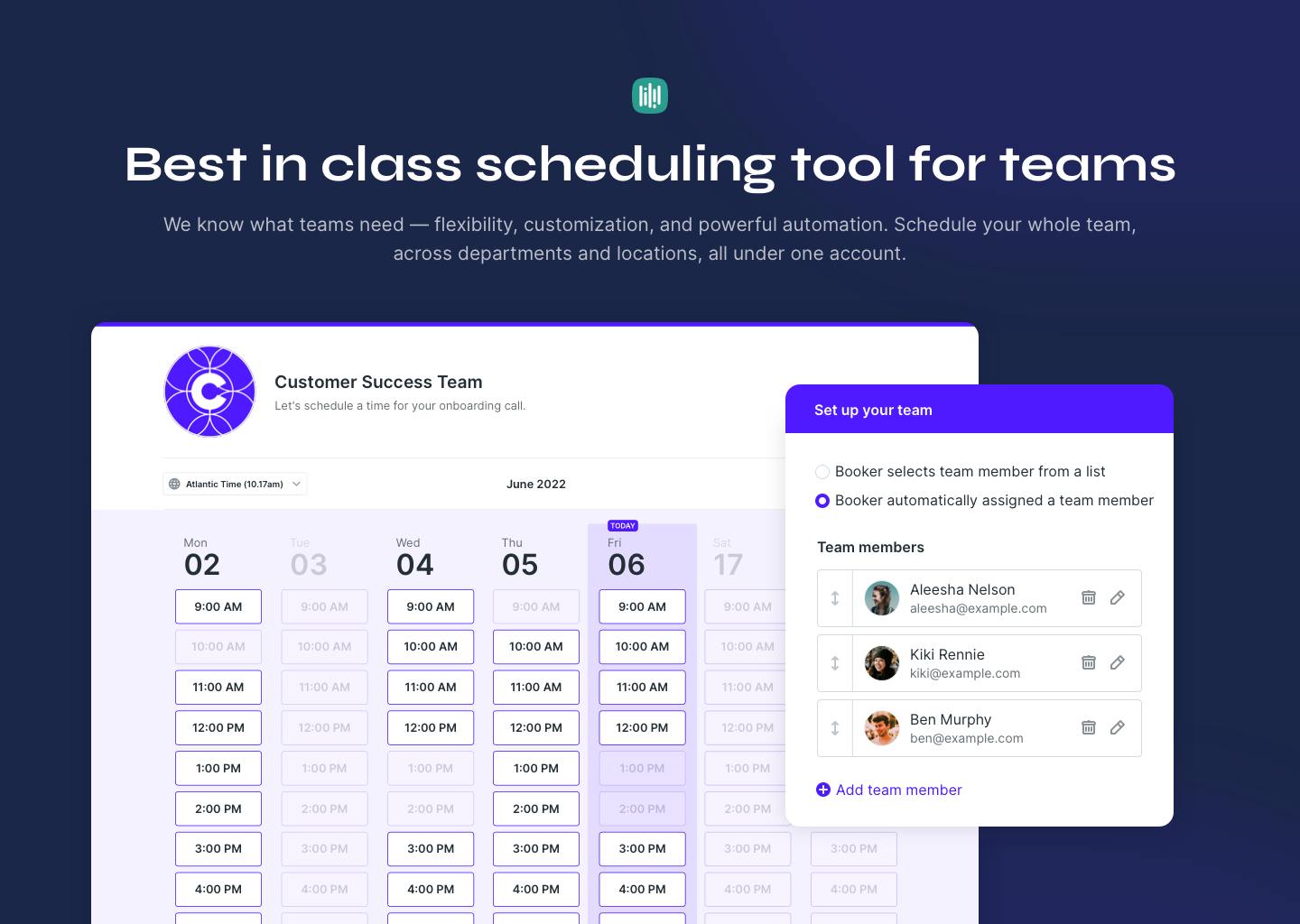 Scheduling for individuals and for teams
