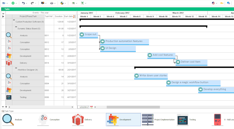 Visual Planning screenshot: Visual Planning scheduling
