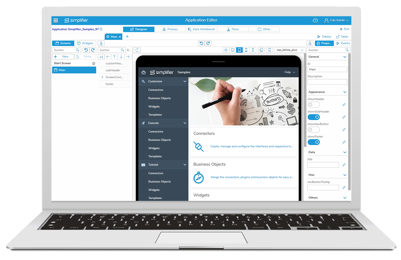 Simplifier Software - Design your layouts on different screens for multiple devices