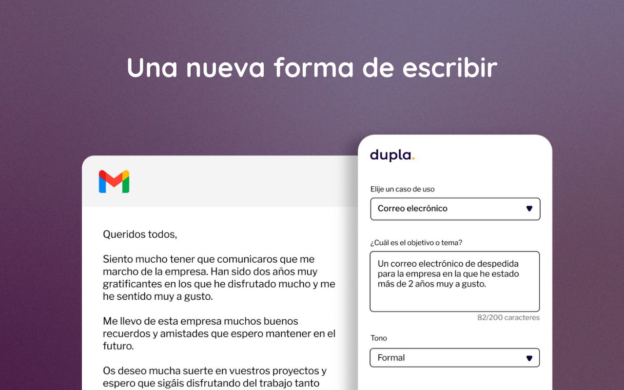 dupla screenshot: dupla writing