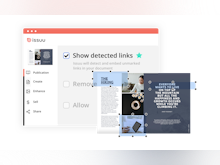 Issuu Software - Detect links automatically, or add them anytime. If your original PDF contains links, they will be automatically activated and become clickable when you upload your PDF to Issuu. If you need to add more links, you can easily do that  in our editor.
