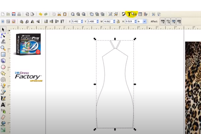 Digital Fashion Pro screenshot: Digital Fashion Pro creating sketch