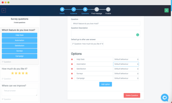 Businesses can create custom surveys in order to gather customer feedback