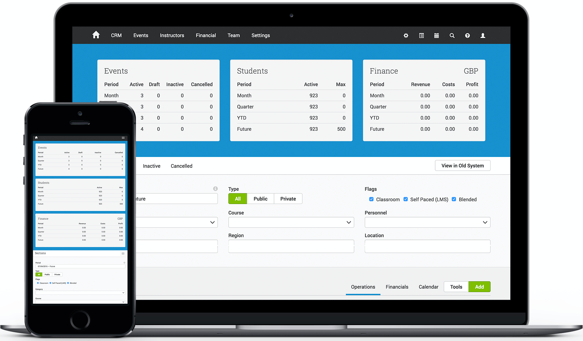 Easily manage training events with the mobile-friendly Events Management System