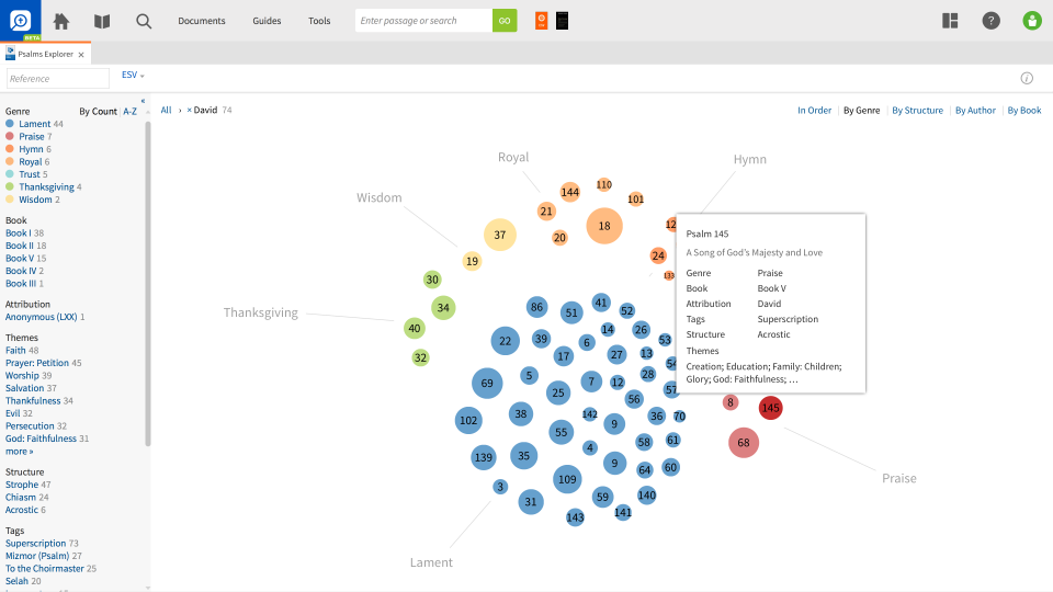 Logos Bible Software Software - Psalm Explorer