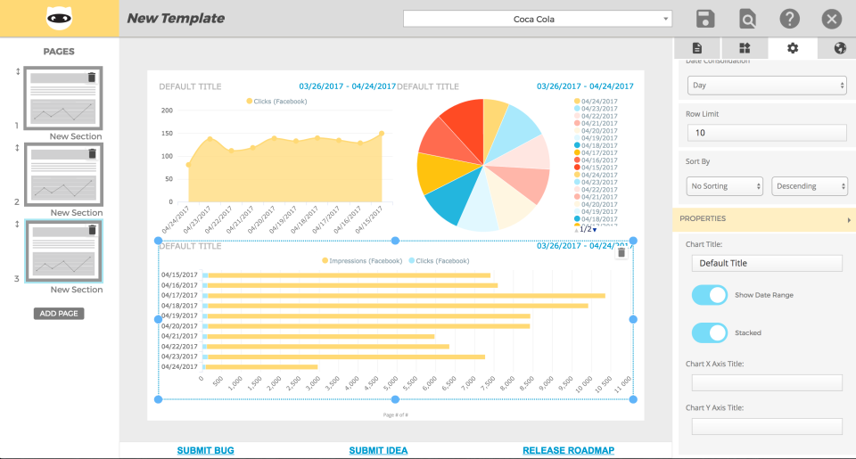 White label reports can be generated from templates and customized as needed
