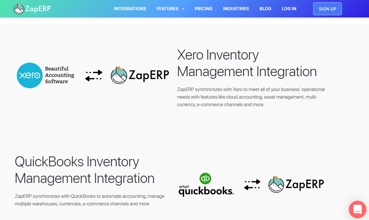 ZapERP Accounting Integrations
