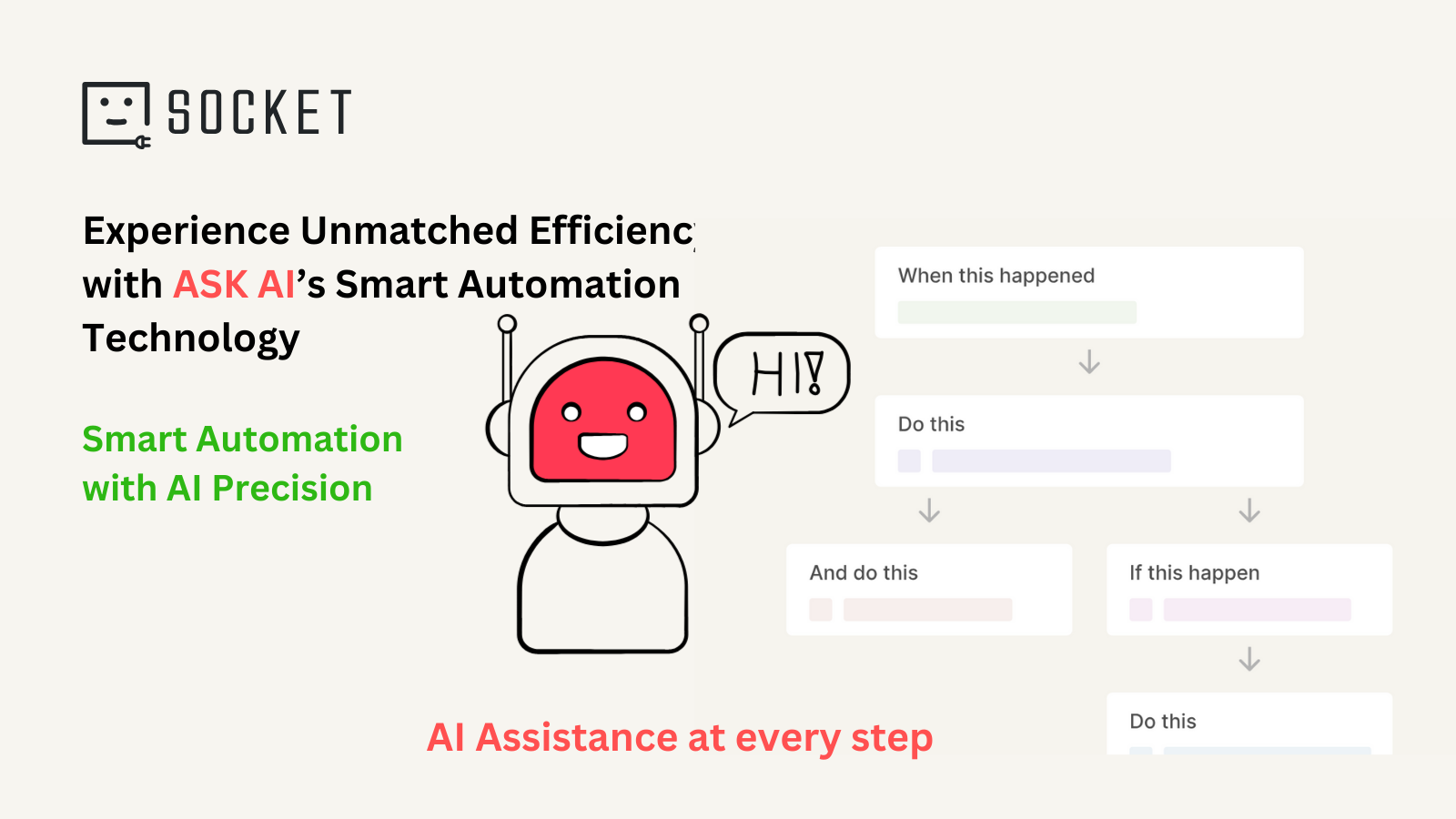 viaSocket screenshot: Use AI-powered features to simplify workflow creation with intelligent suggestions and an intuitive interface, making automation accessible to all users.






