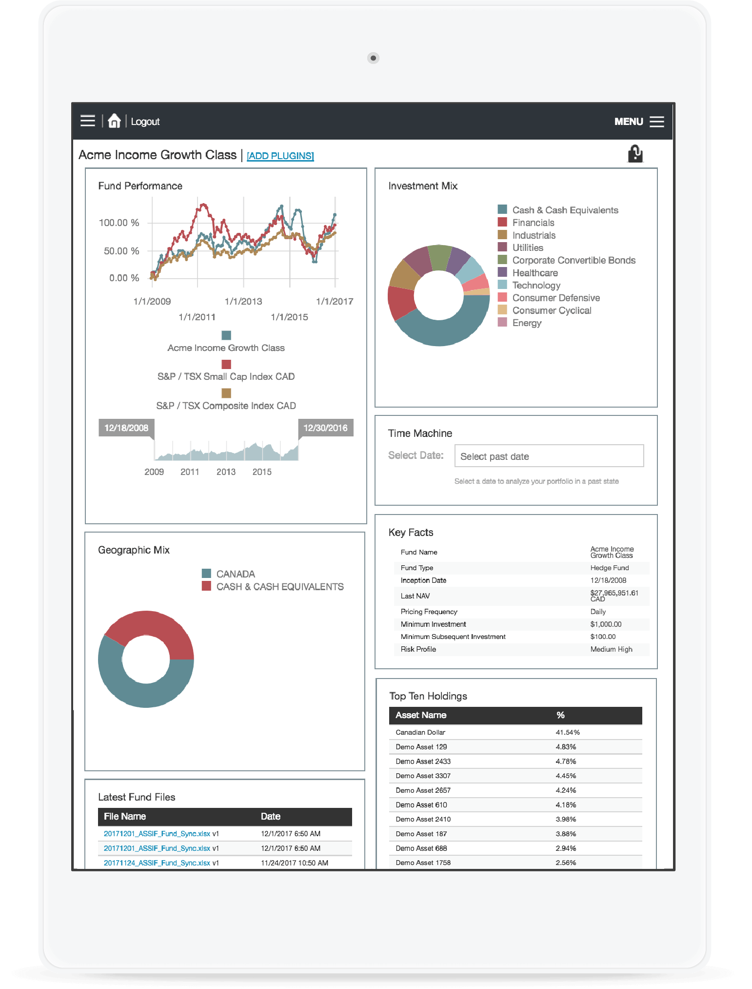 Obsidian Suite Software - The drag and drop interface allows users to create visual and interactive dashboards