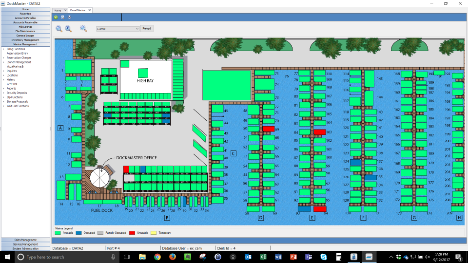 DockMaster Software - Dockmaster visual marina management system screenshot