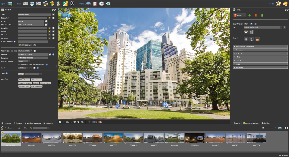 Pano2VR Software - Pano2VR main user interface