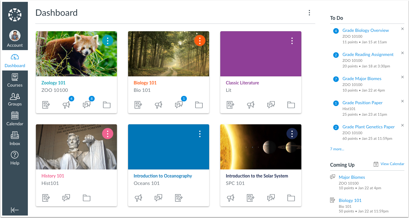 Canvas - Instructor Dashboard