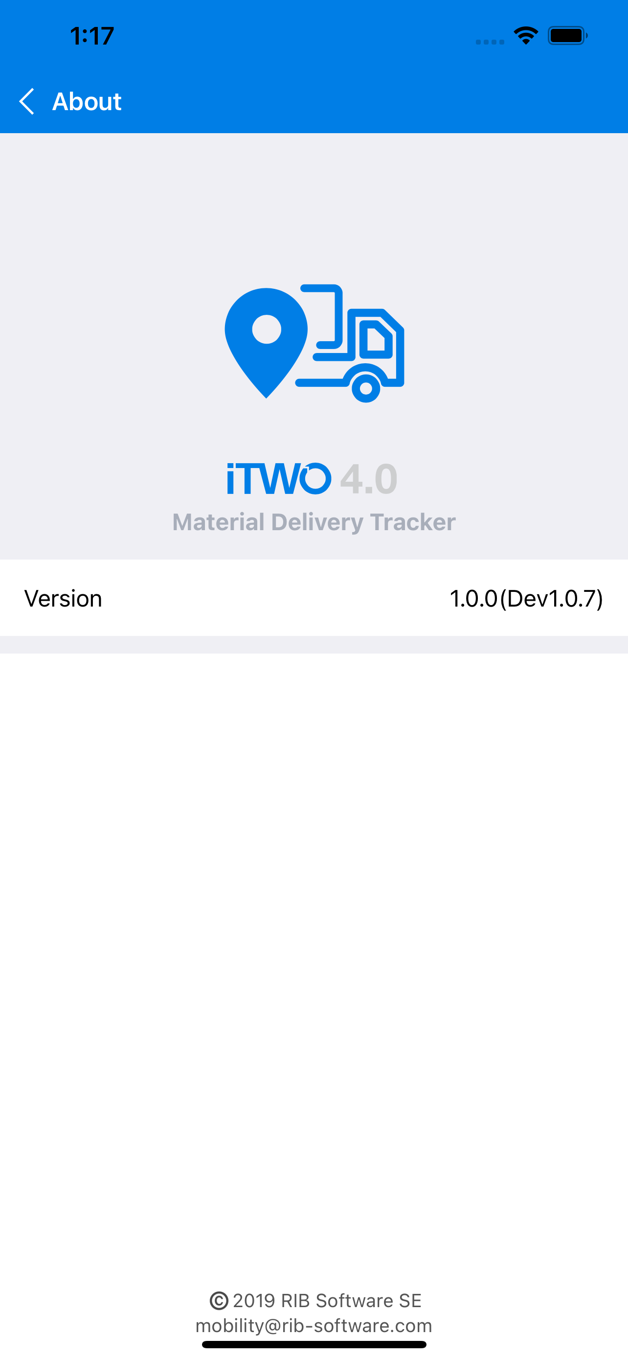 iTWO 4.0 app interface