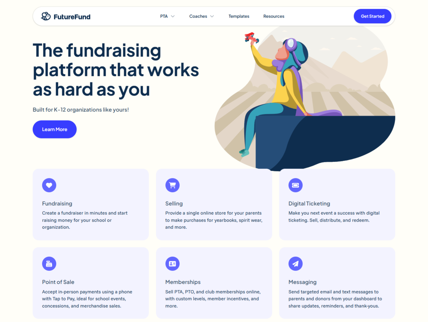 FutureFund screenshot: FutureFund website homepage