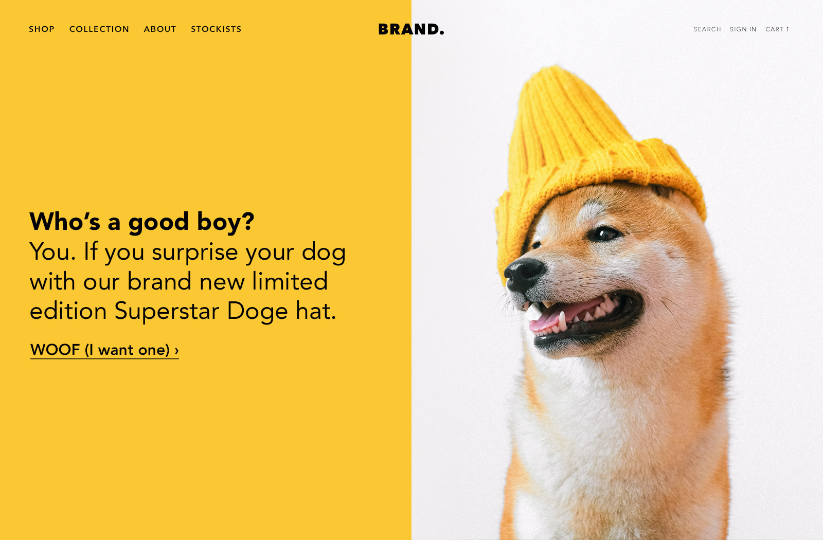 Online store for pet brands.