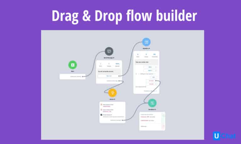 UChat Drag and drop visual flow builde